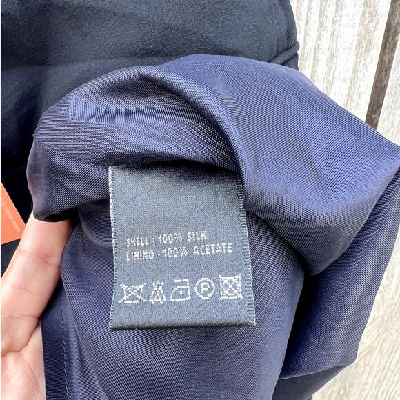 Reiss | NWT Grace Pleated Ruffle Tiered 100% Silk Skirt Black Size US 2 - Picture 5 of 9